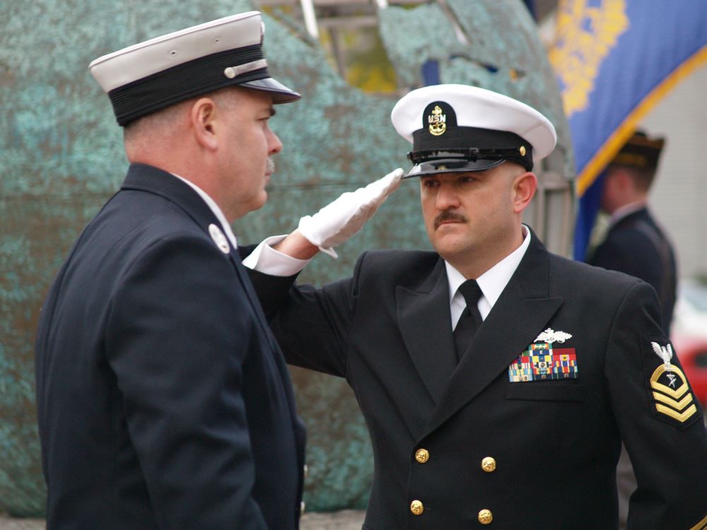 Veteran Services Officer Saluting